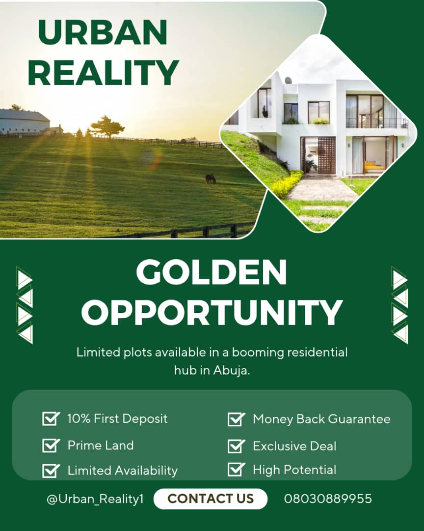 Affordable Abuja Land. Urban Reality. land for sale in abuja